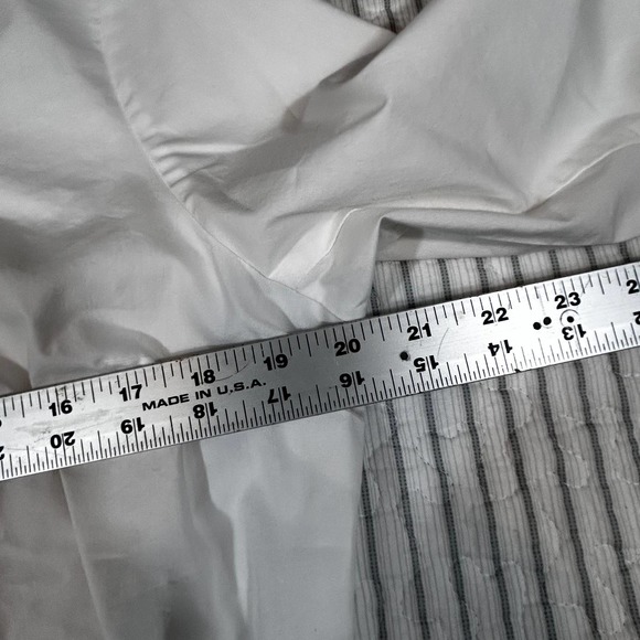 Worthington Womens Petite L 3/4 Sleeve Button Up Dress Shirt - Picture 4 of 9